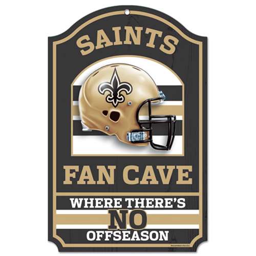 Wincraft New Orleans Saints Fan Cave Wood Sign