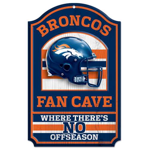 Wincraft Denver Broncos Fan Cave Wood Sign