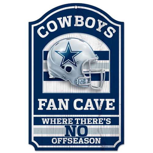Wincraft Dallas Cowboys Fan Cave Wood Sign