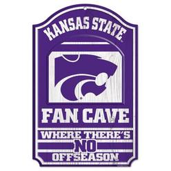 Wincraft Kansas State Wildcats Fan Cave Wood Sign