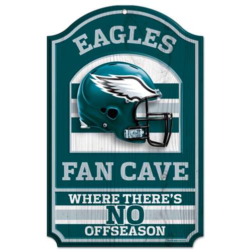 Wincraft Philadelphia Eagles Fan Cave Wood Sign