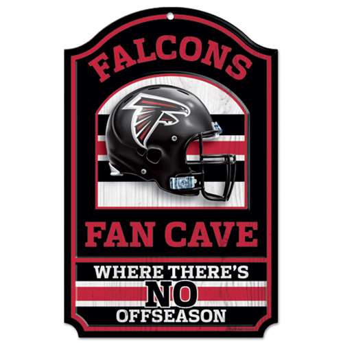 Wincraft Atlanta Falcons Wood Sign - 11&quot;x17&quot; Fan Cave Design