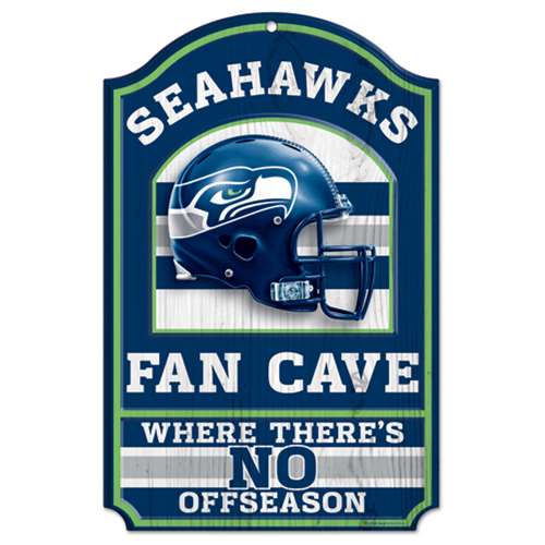 Wincraft Seattle Seahawks Fan Cave Wood Sign