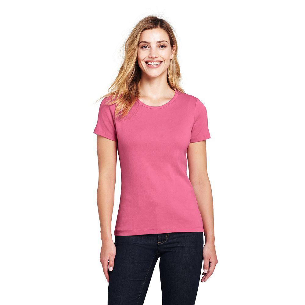 Lands' End Women's Tall Shaped Cotton Crewneck T-shirt