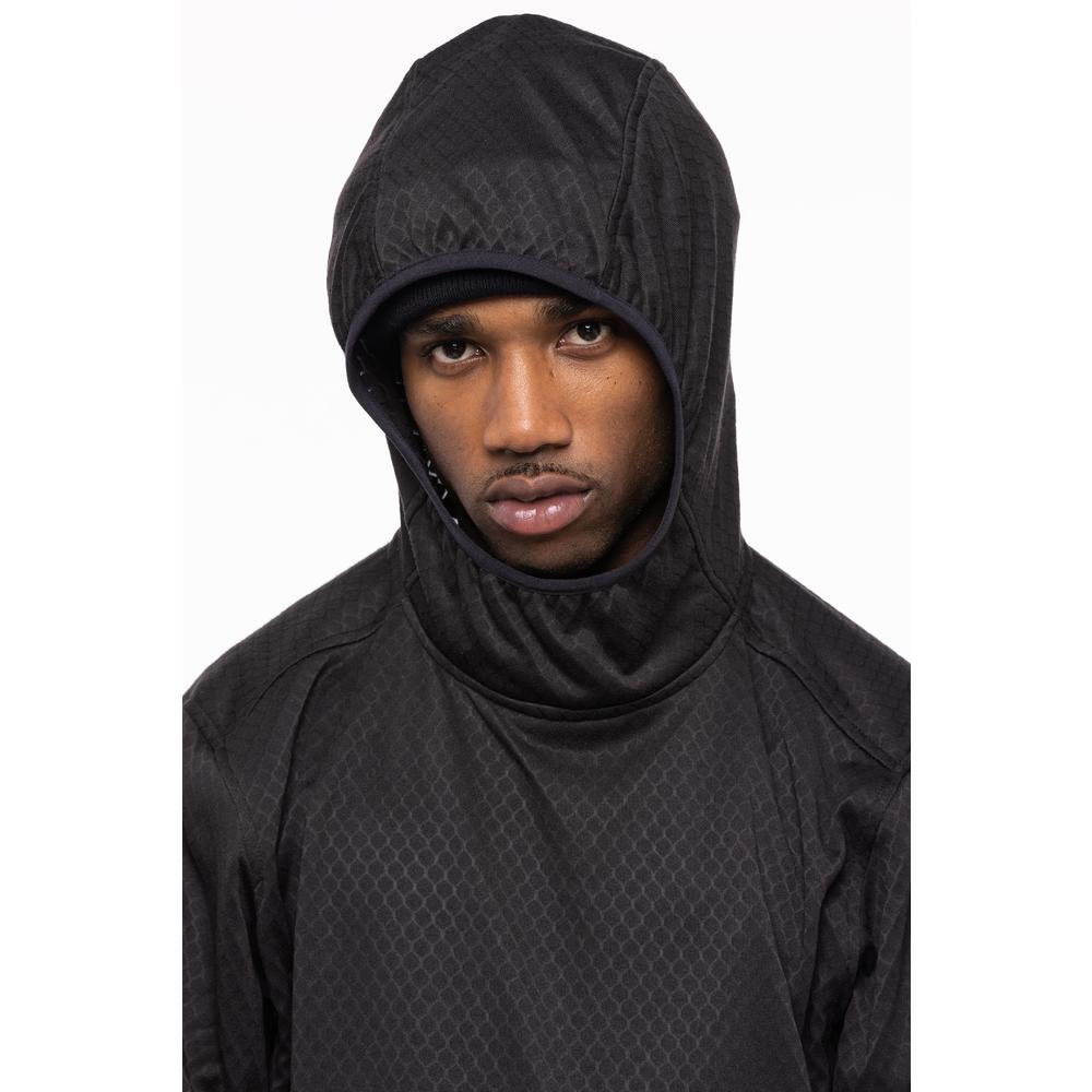 686 Mission Grid Fleece Hoody Mens Black 686-mission-grid-fleece-hoody-mens-black
