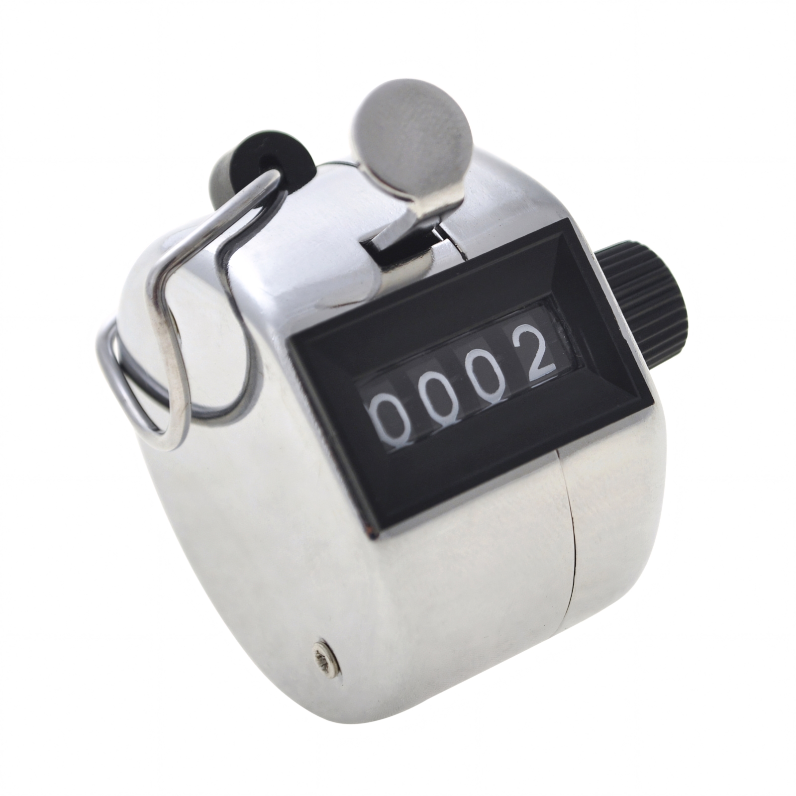 4 Digit Number Clicker Golf Hand Tally Click Counter Silver