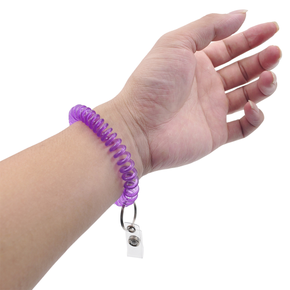 Aspire 50 Pieces Wrist Coil Badge Holder Elastic Bracelet Keychain Aspire 50 Pieces Wrist Coil Badge Holder Elastic Bracelet Keychain 1