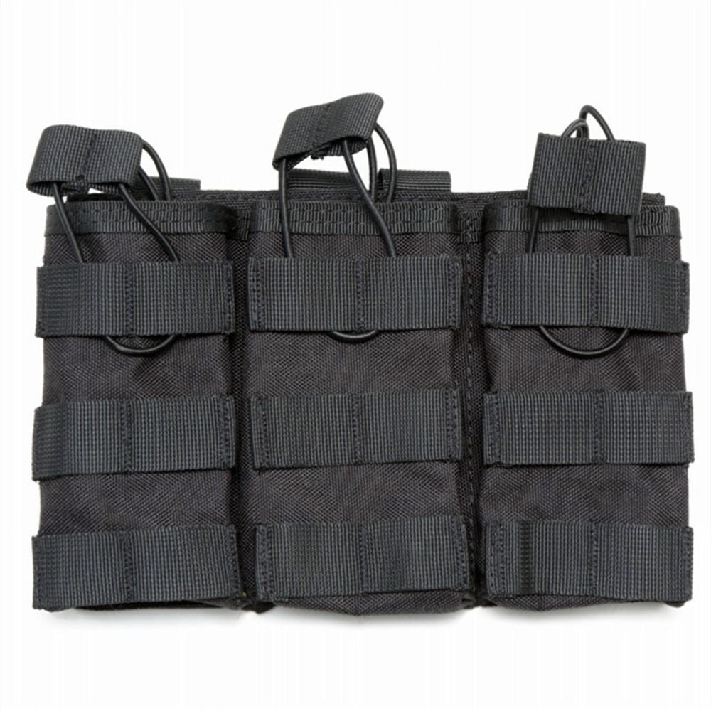 Toptie Tactical Magazine Pouch, M4 M16 AR-15 Type Molle Mag Pouch, Double or Triple Airsoft Open-Top Mag Holder