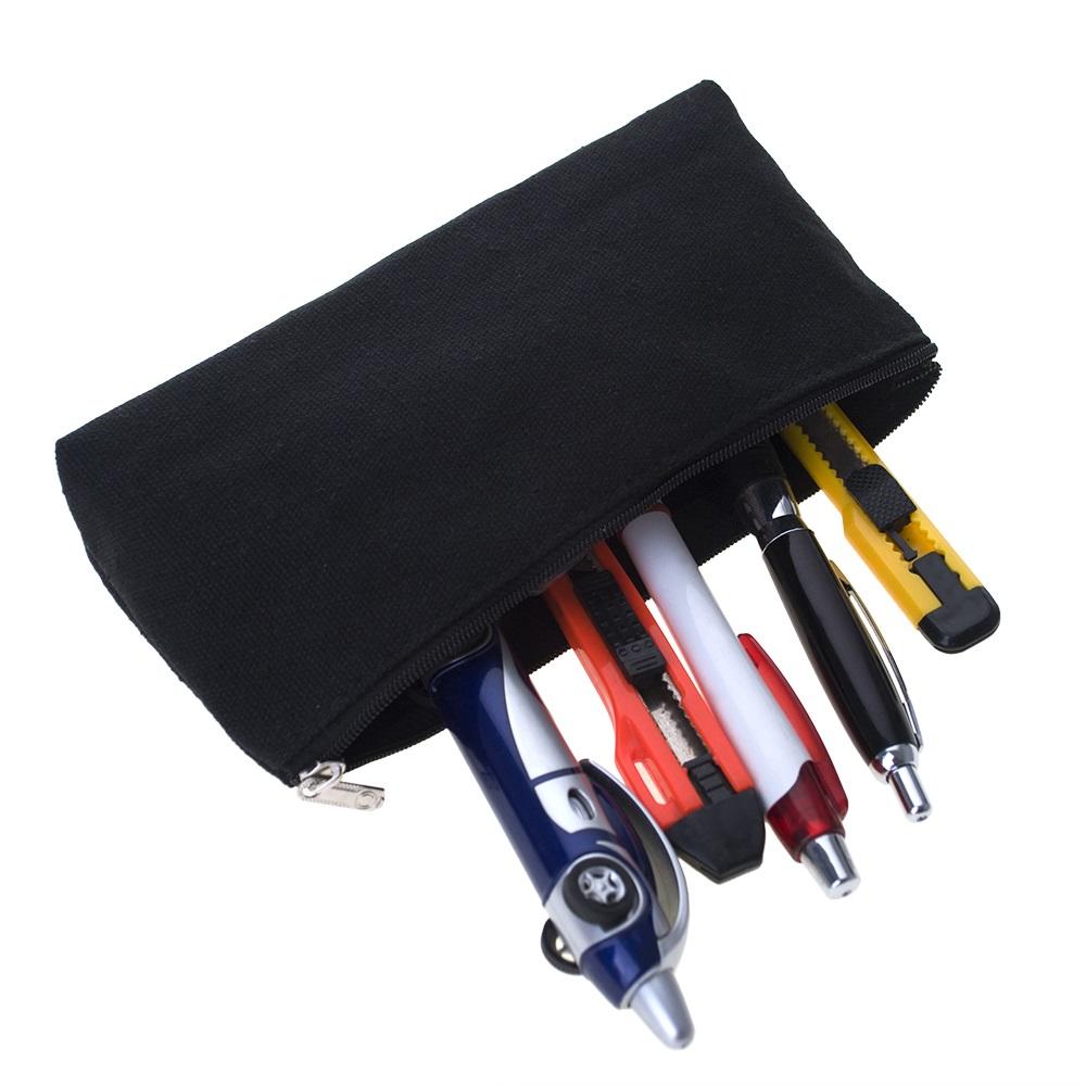 Aspire 60-Pack 12oz Canvas Pencil Zipper Bags, 7" by 3 1/8" with 1 1/2" Bottom, Christmas Gift Bag