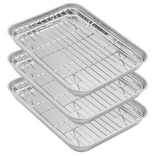 Aspire Baking Sheets and Racks Set, Stainless Steel Oven and