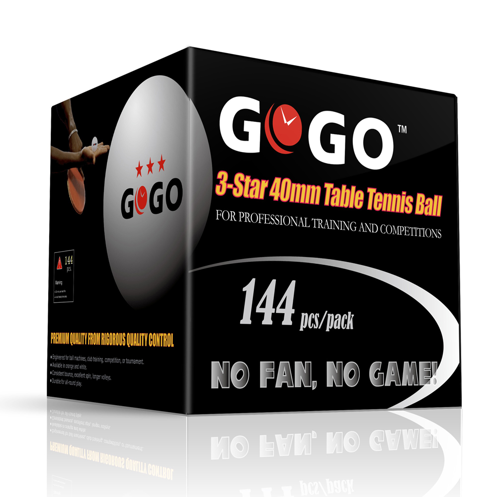 GOGO 1440 Pieces 3-Star Ping Pong Balls (10 Boxes) 40mm Table Tennis Balls Bulk
