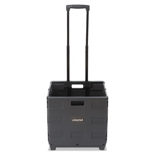 Universal Studios (Price/EA)Universal UNV14110 Collapsible Mobile Storage Crate, 18 1/4 x 15 x 18 1/4 to 39 3/8, Black