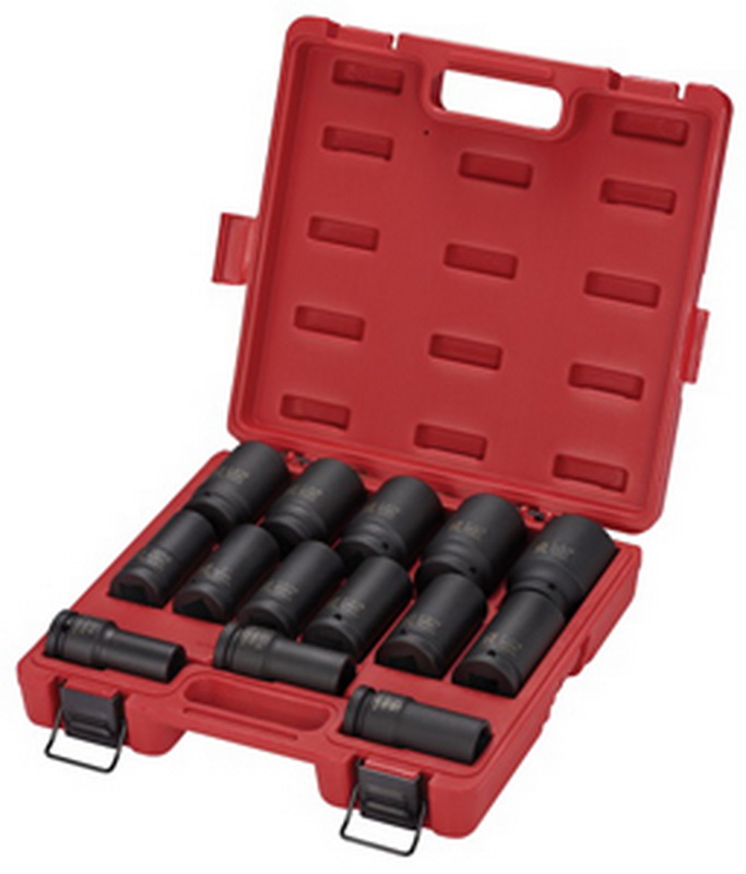 Sunex (Price/EA)Sunex Tool SU4638 3/4" Dr. 14 Pc. Deep SAE Impact Socket Set