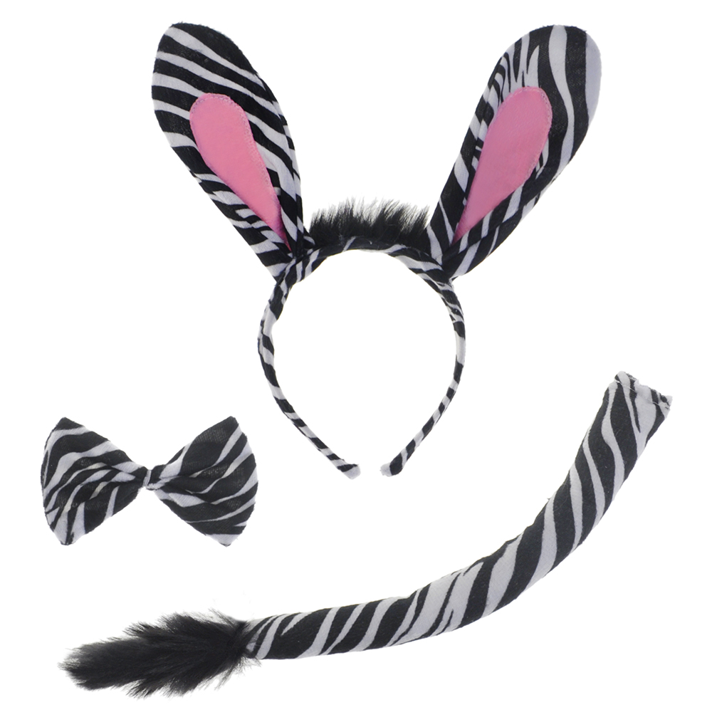 Toptie TOPTIE Combined 3 PCS Animal Ears Headband Bow Tie Tail, Zoo Jungle  Safari Animals Dress up Easter Party Costume Accessories