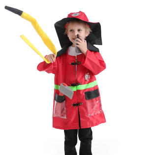 Toptie TOPTIE Kids Fire Chief Costume Fireman Dress Up Set Fire