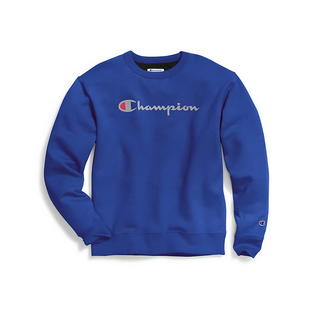 Champion GF88H-Y06794 Men's Powerblend Crew, Script Logo