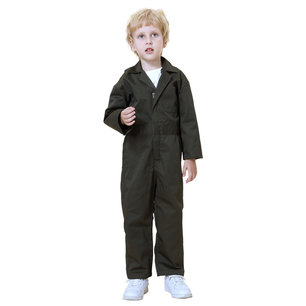 TOPTIE Kid's Coverall for Boys Mechanic Christmas Halloween Suit Costume Flight Suit