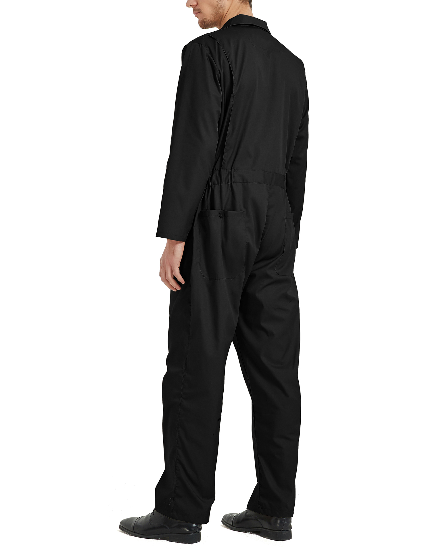 TOPTIE Men's Long Sleeve Coverall, Snap and Zip-Front Coverall Lightweight Coverall