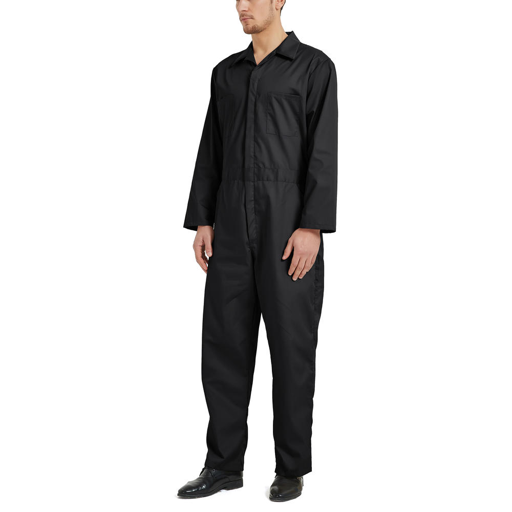 TOPTIE Men's Long Sleeve Coverall, Snap and Zip-Front Coverall Lightweight Coverall