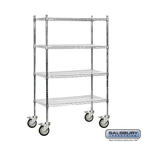 24 Wide Wire Shelves Salsbury Industries 9538m Chr Wire Shelving Mobile 36 Inches Wide 69