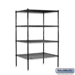 24 Wide Wire Shelves Salsbury Industries Stationary Wire Shelving Unit 36inch Wide By 63inch High 24inch Deep