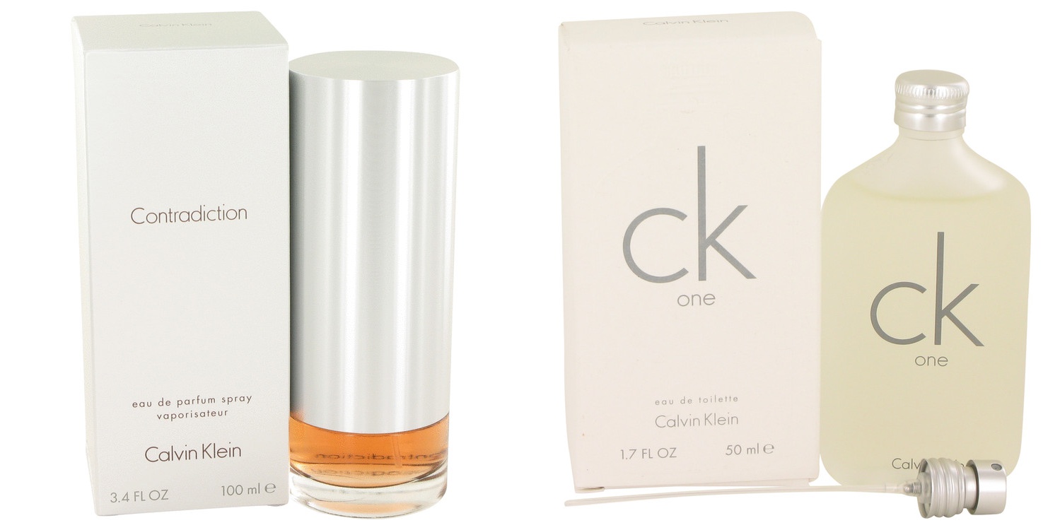 visie Het kantoor pakket Gift set CONTRADICTION by Calvin Klein Eau De Parfum Spray 3.4 oz And CK  ONE EDT Pour/Spray (Unisex) 1.7 oz