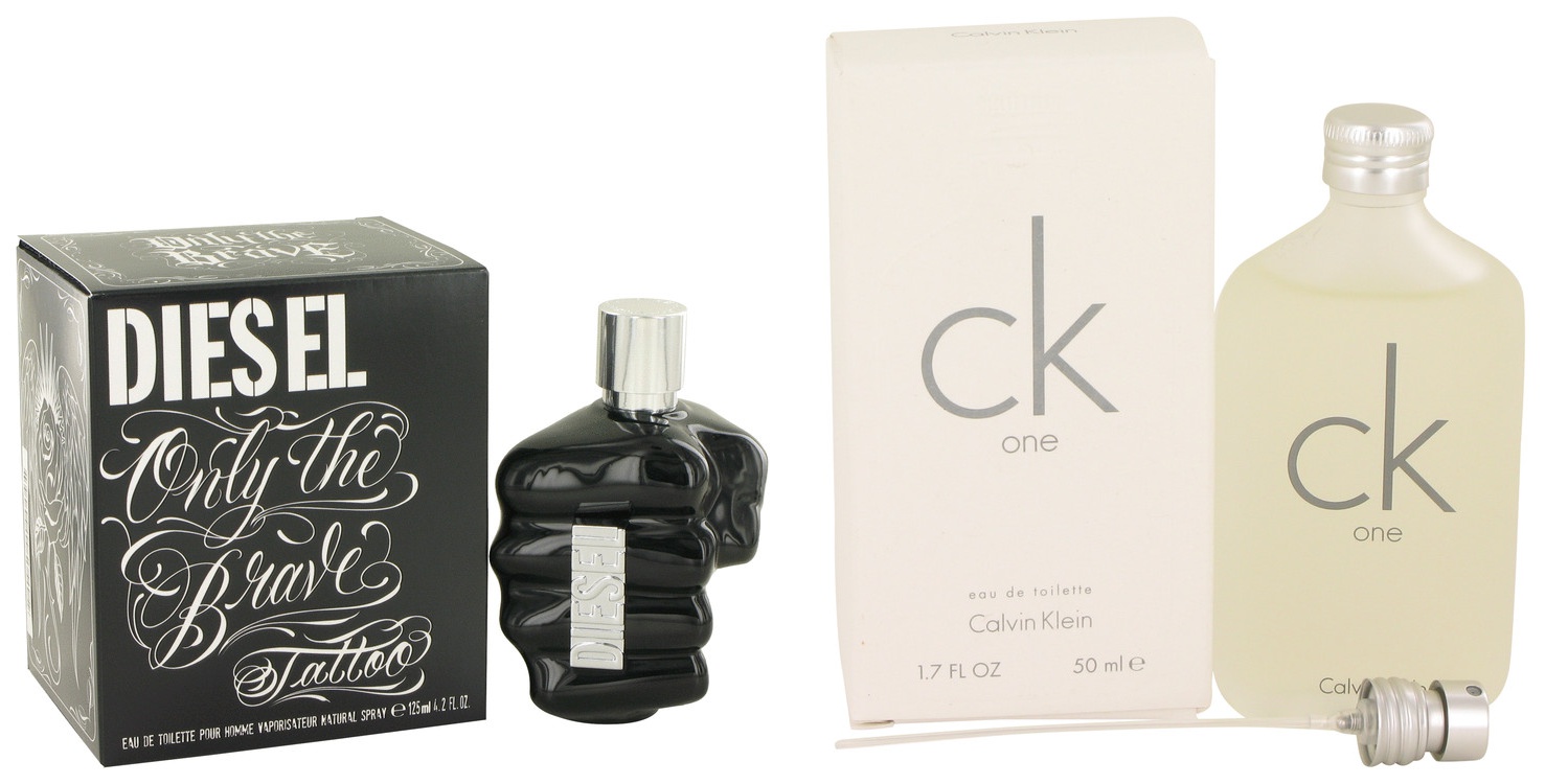 Diesel Gift set Only The Brave Tattoo by Diesel EDT Spray  oz And CK ONE  EDT Pour/Spray (Unisex)  oz