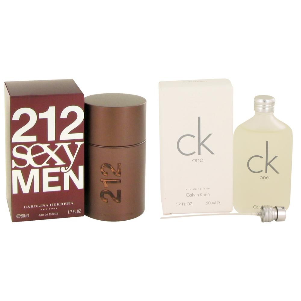 Gift set 212 Sexy by Carolina Herrera EDT Spray  oz And CK ONE EDT  Pour/Spray (Unisex)  oz