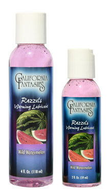 California Fantasies Gift Set Of  Razzels Watermelon Warming Lube 4 oz And a Bottle of ID Glide 4.4 oz Flip Cap Bottle