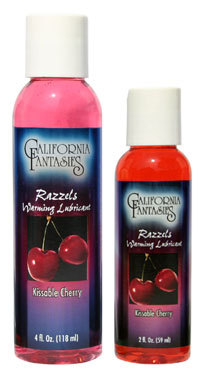 California Fantasies Gift Set Of  Razzels Cherry Warming Lubricant 4 oz And a Bottle of ID Glide 4.4 oz Flip Cap Bottle
