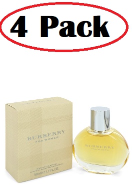 Burberry 4 Pack of BURBERRY by Burberry Eau De Parfum Spray 1.7 oz