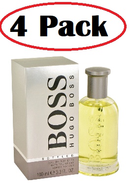 Hugo Boss 4 Pack of BOSS NO. 6 by Hugo Boss Eau De Toilette Spray (Grey Box) 3.3 oz