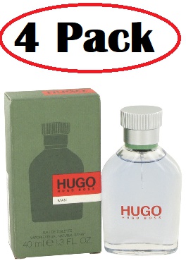 Hugo Boss 4 Pack of HUGO by Hugo Boss Eau De Toilette Spray 1.3 oz