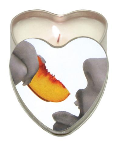 Earthly Body Edible Heart Candle - Peach