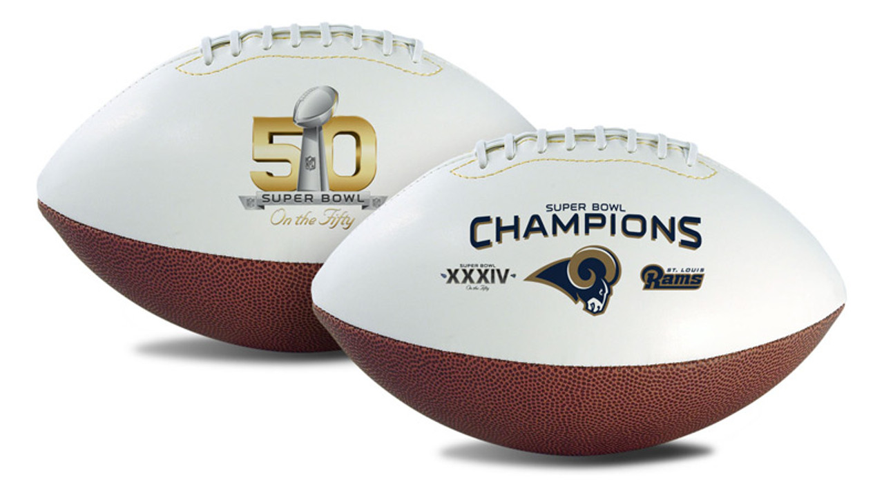 Jarden St. Louis Rams  "On The Fifty" Champ Full Size Football (Package of 2)