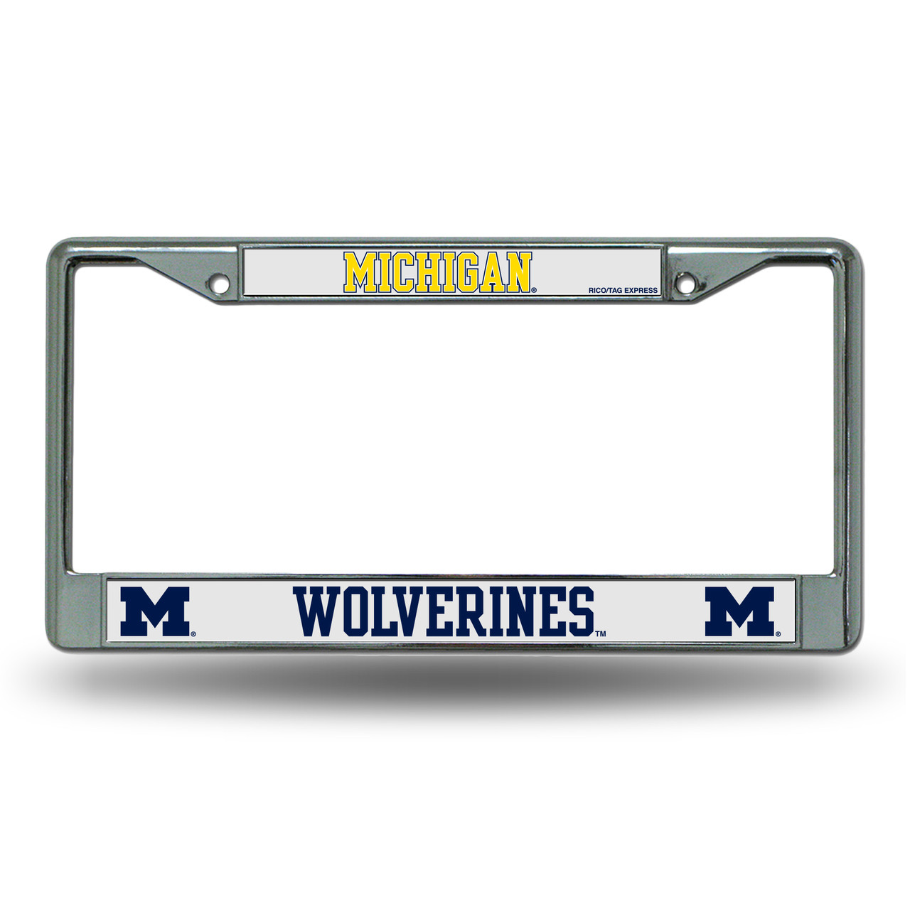 CD Michigan Wolverines Chrome License Plate Frame--(Package of 2)