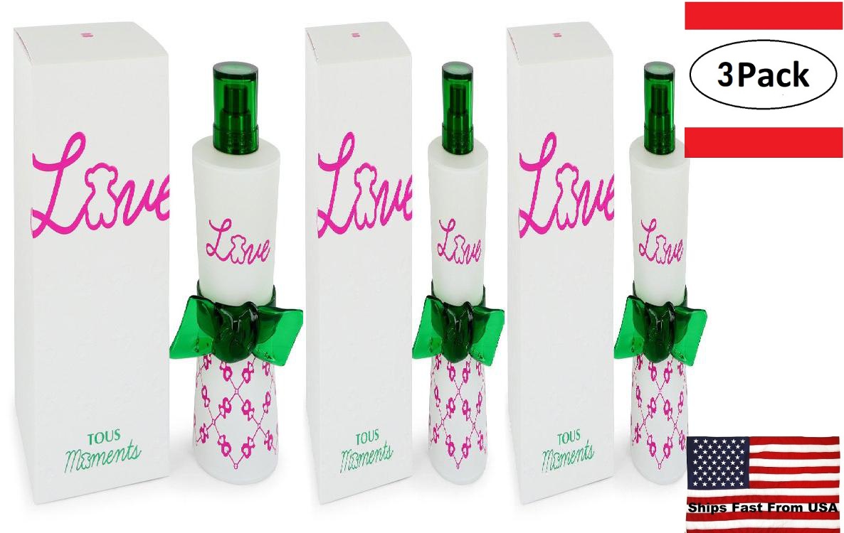 3 Pack Tous Love Moments by Tous Eau De Toilette Spray 3 oz for Women