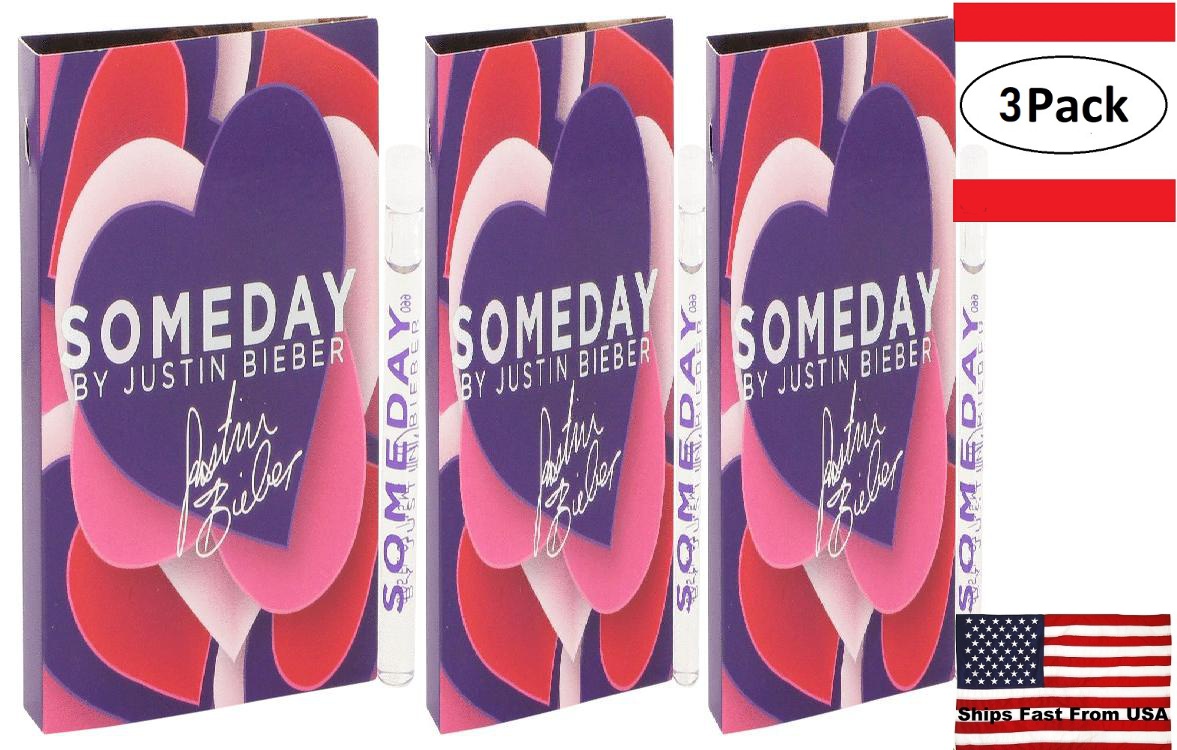 Justin Bieber 3 Pack Someday by Justin Bieber Vial (sample) .05 oz for Women