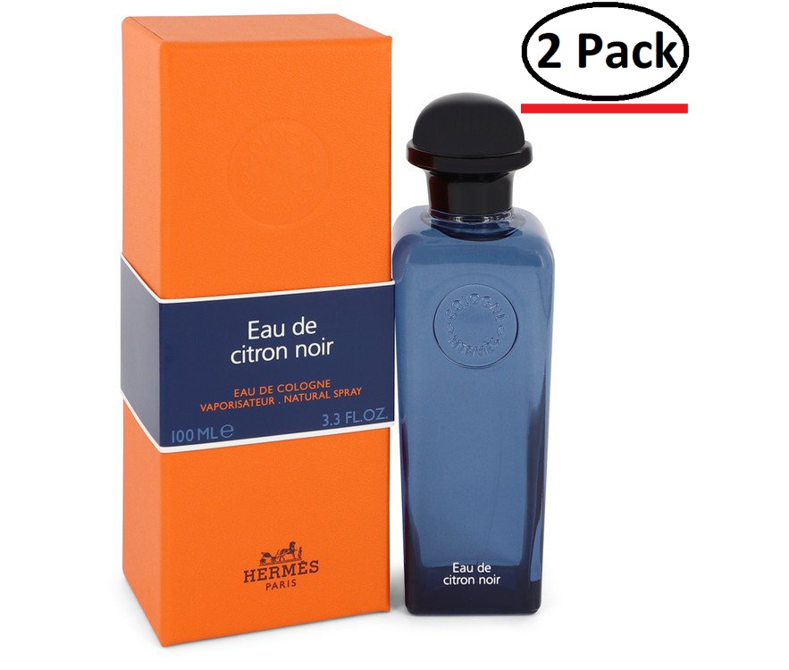Hermes Eau De Citron Noir by Hermes Eau De Cologne Spray 3.3 oz for Men (Package of 2)