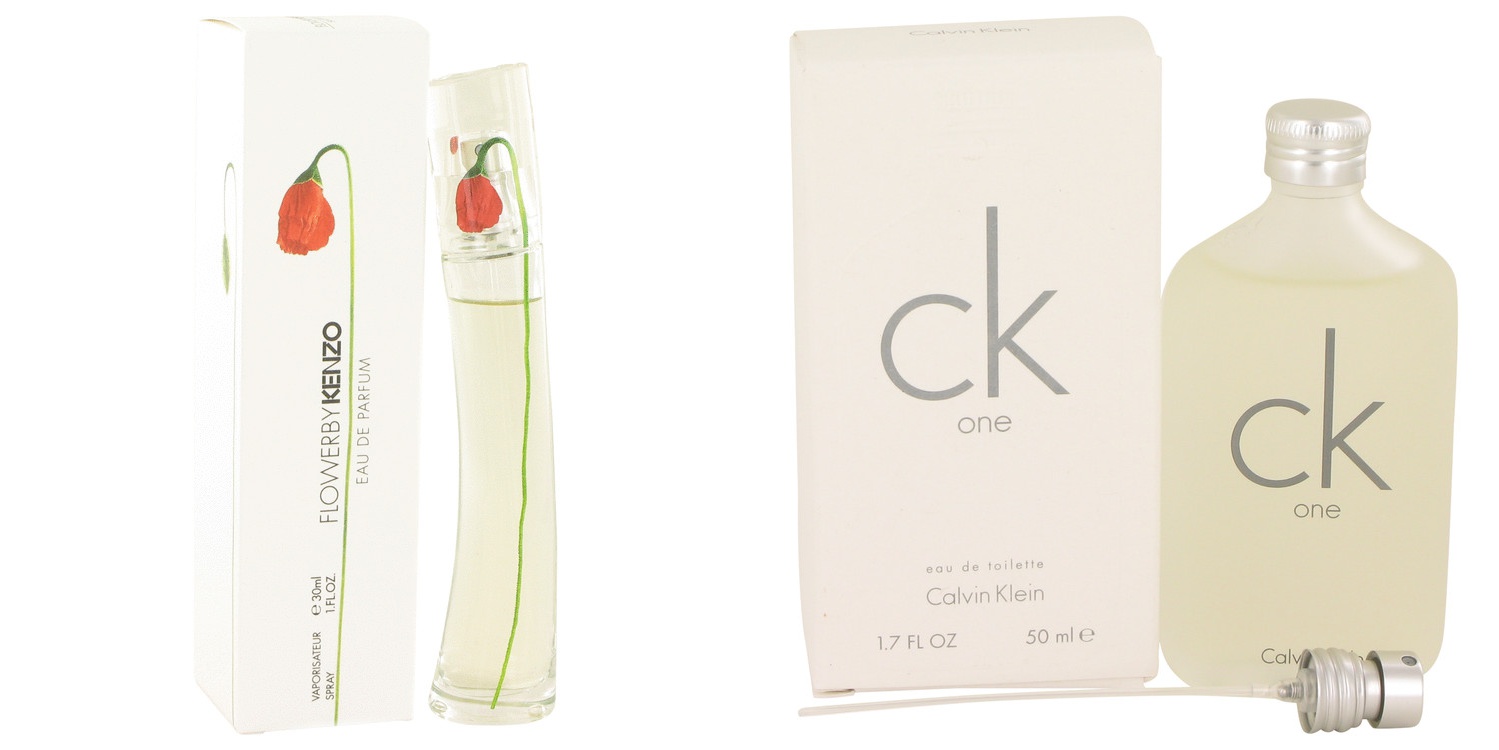 Kenzo Gift set  kenzo FLOWER by Kenzo Eau De Parfum Spray 1 oz And  CK ONE EDT Pour/Spray (Unisex) 1.7 oz