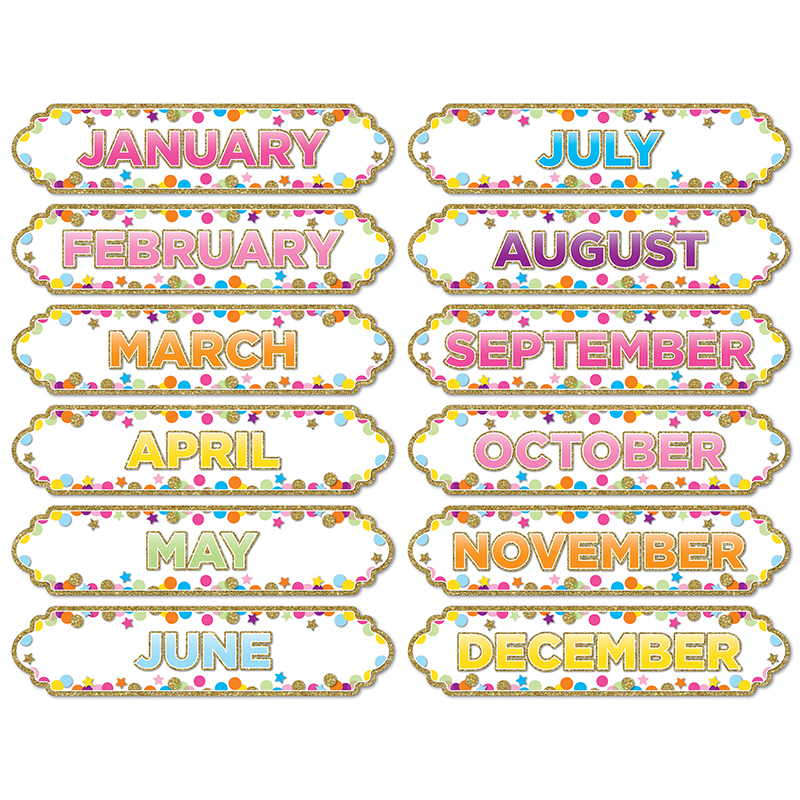 Ashley Productions MAGNETIC CONFETTI MONTHS OF THE YR