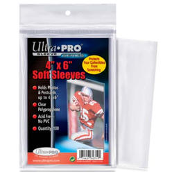 ultra pro 4" x 6" soft sleeves (100)