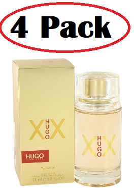 Hugo Boss 4 Pack of Hugo XX by Hugo Boss Eau De Toilette Spray 3.4 oz