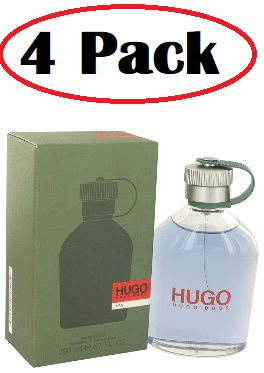 Hugo Boss 4 Pack of HUGO by Hugo Boss Eau De Toilette Spray 6.7 oz