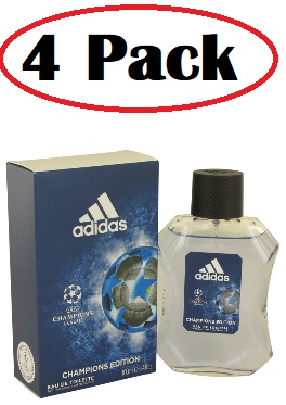 Adidas 4 Pack of Adidas Uefa Champion League by Adidas Eau DE Toilette Spray 3.4 oz
