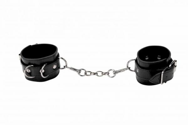 Shots Toys Ouch Leather Cuffs For Hand and Ankles Black