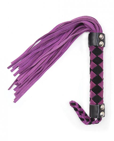 Plesurcompany Plesur 15 inches Leather Flogger Purple