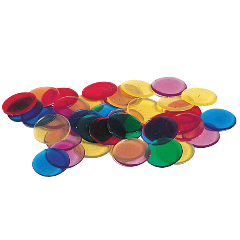 Learning Resources TRANSPARENT COUNTERS 250-PK 3/4 6