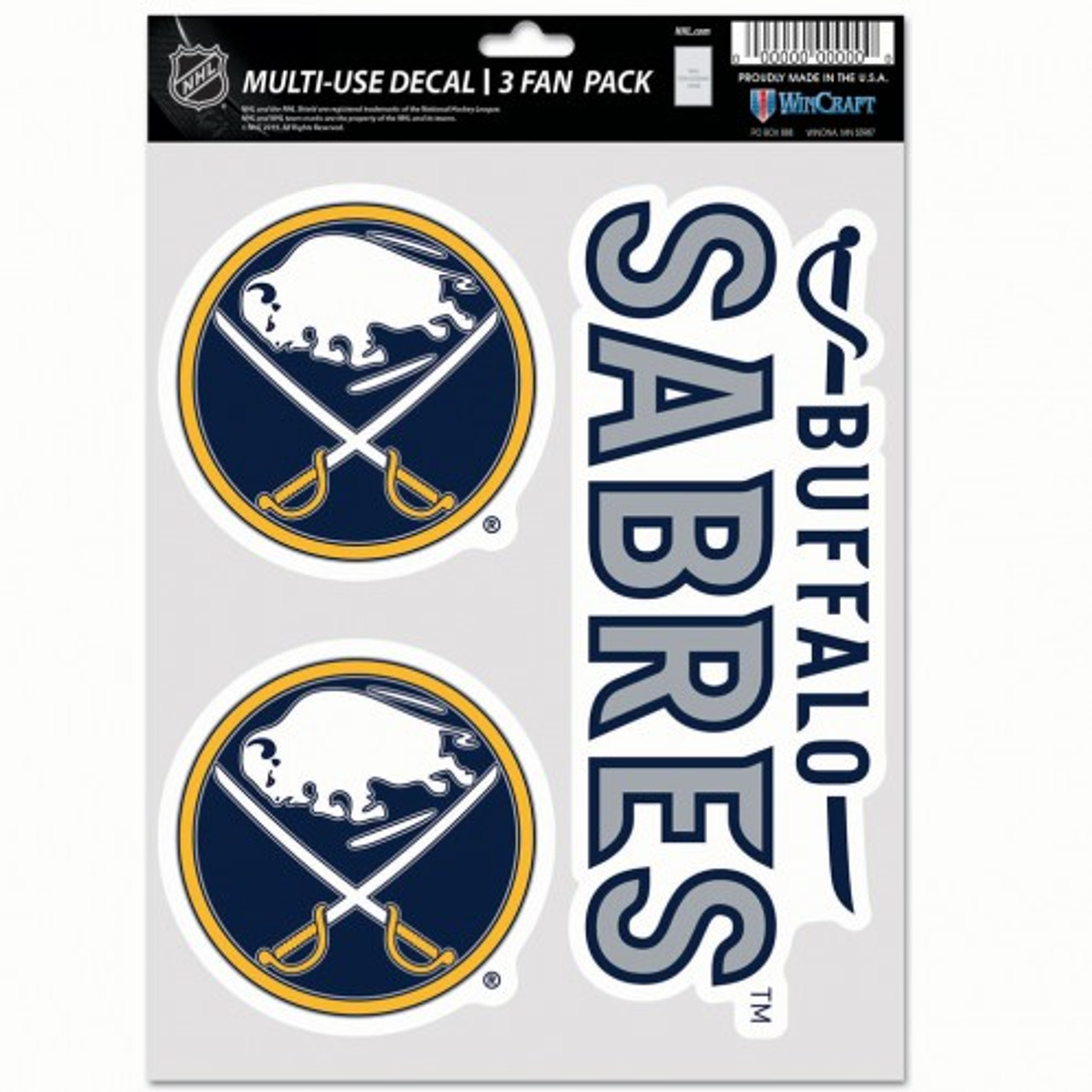 Wincraft Buffalo Sabres Decal Multi Use Fan 3 Pack