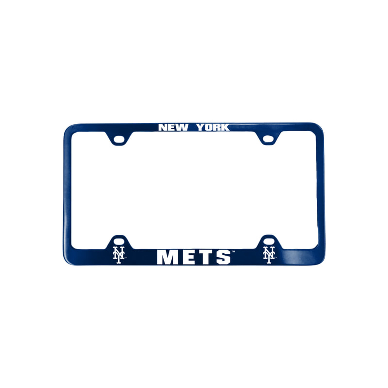 Fremont Die 2324561934 New York Mets Laser Cut License Plate Frame, Blue